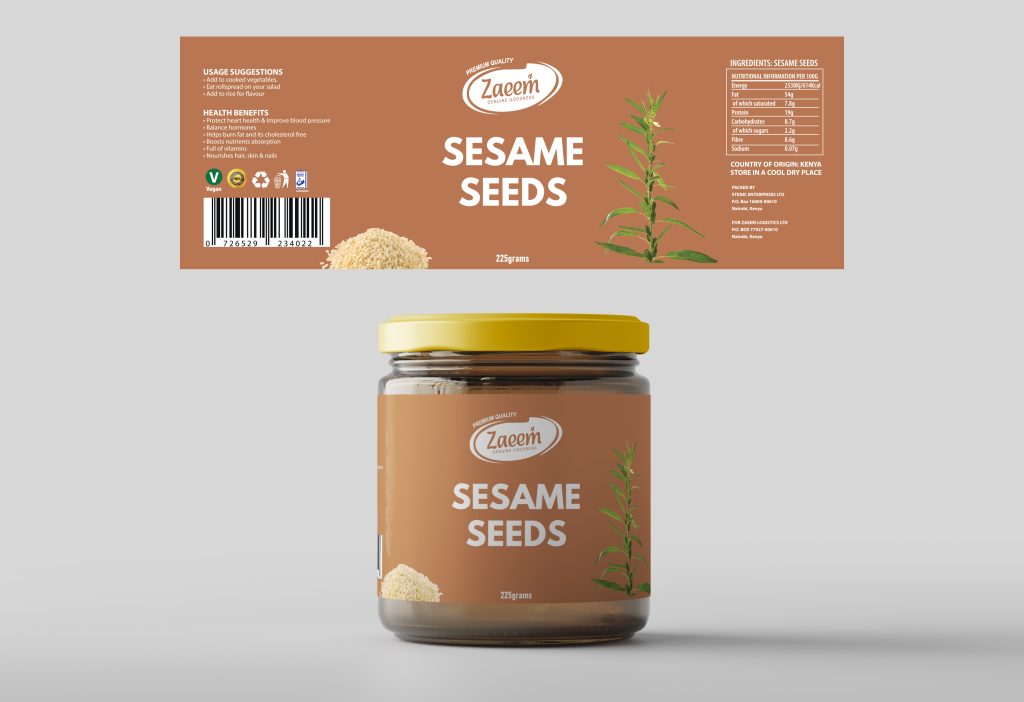 Sesame seeds Label design